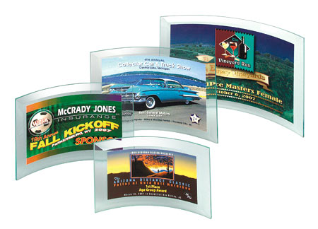 Curved Glass Awards (with Digital Color Prints)